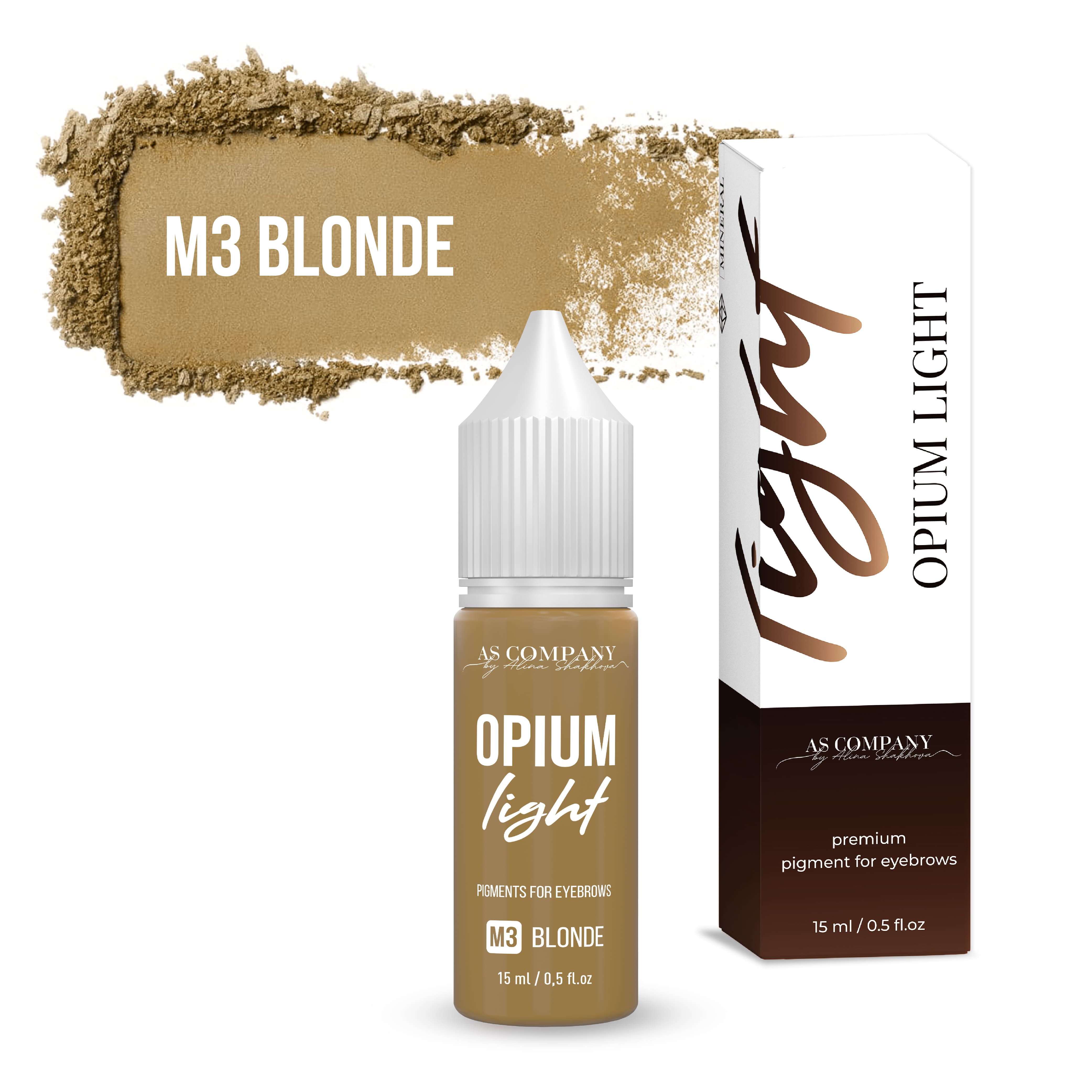 Pigment mineral pentru sprâncene M3 – BLONDE, 6ml, 15 ml (OPIUM LIGHT) AS-Company™ Pigment mineral pentru sprâncene M3 – BLONDE, 6ml, 15 ml (OPIUM LIGHT) AS-Company™