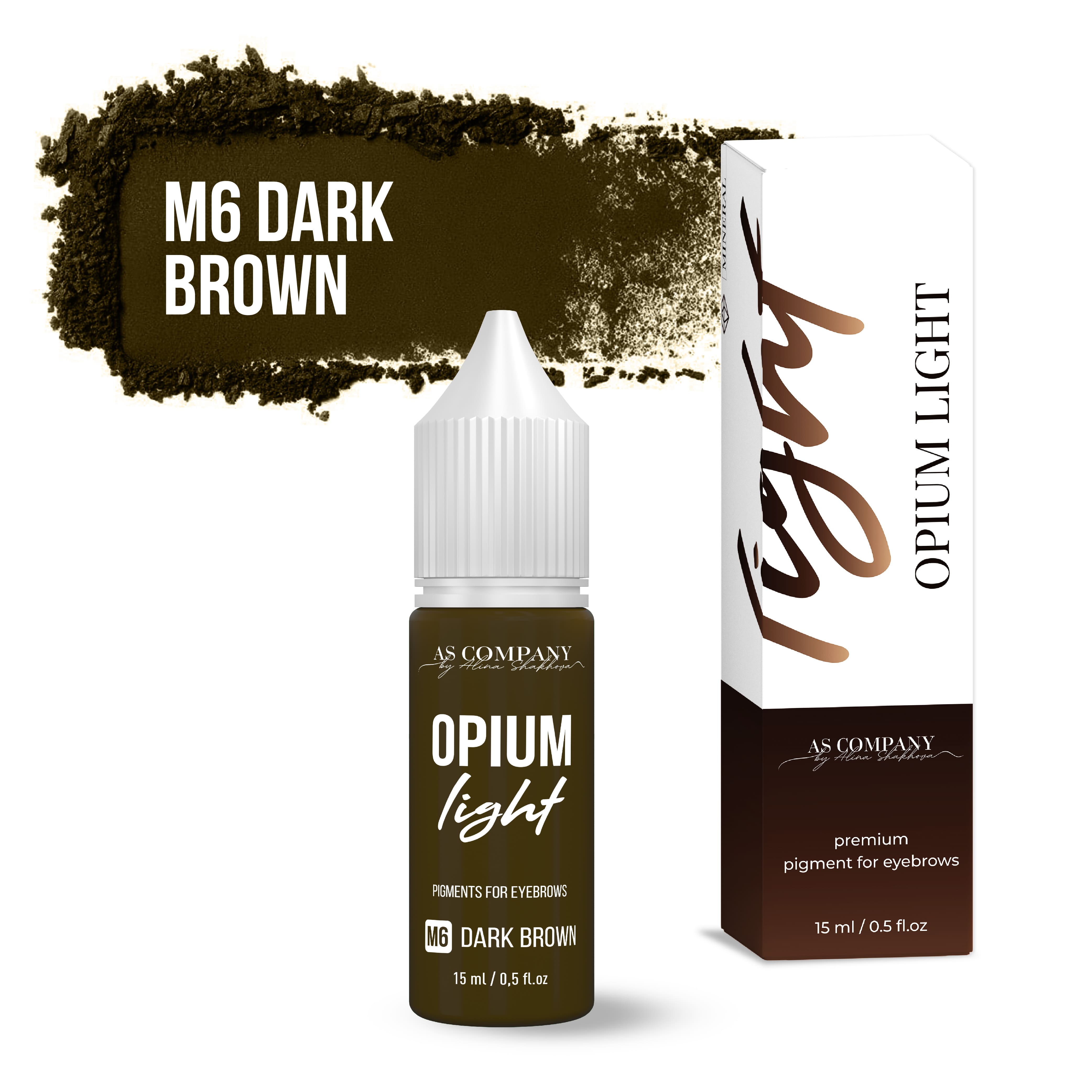 Pigment mineral pentru sprâncene M6 MARO ÎNCHIS, 6 ml (OPIUM LIGHT) AS-Company™ Pigment mineral pentru sprâncene M6 MARO ÎNCHIS, 6 ml (OPIUM LIGHT) AS-Company™