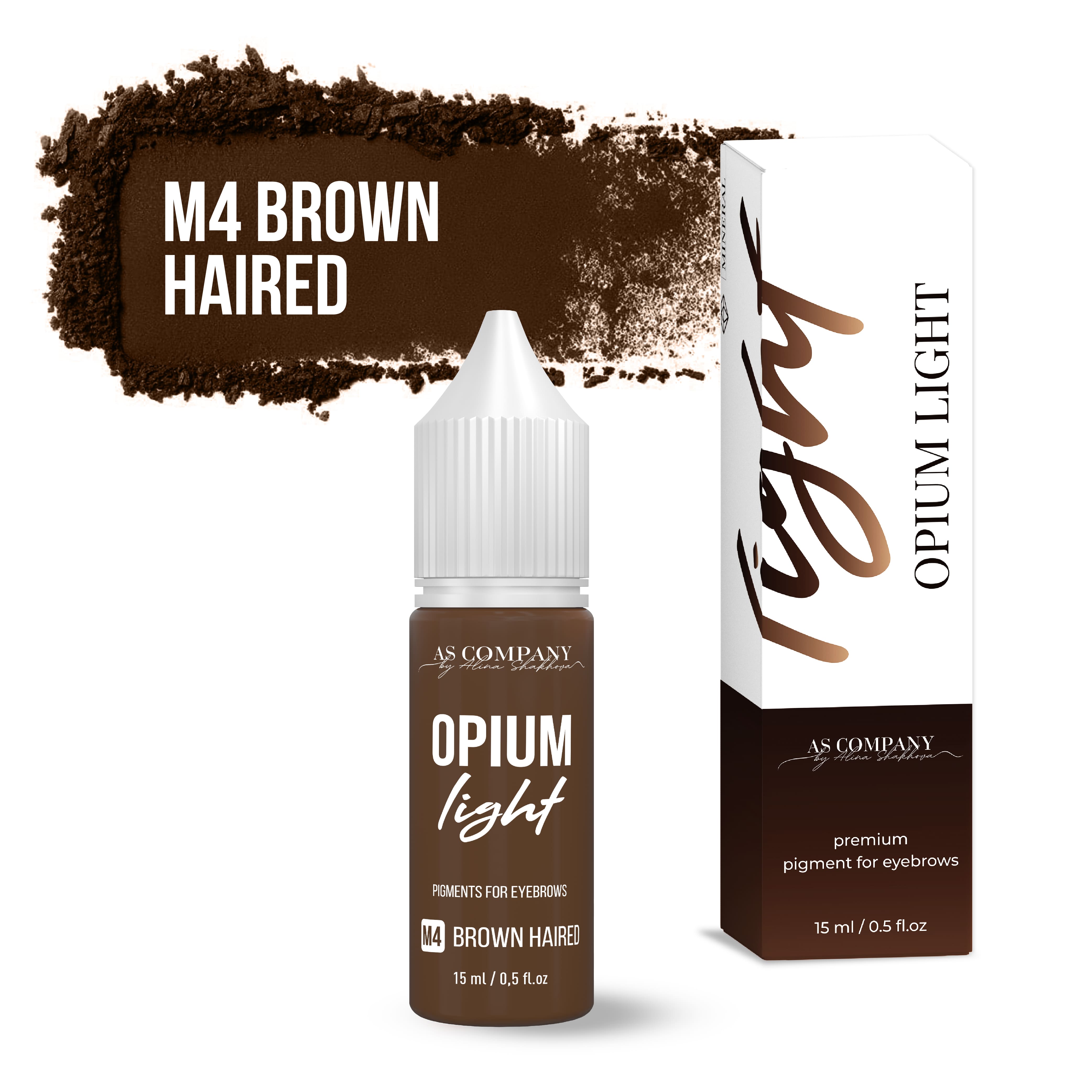 Pigment mineral pentru sprâncene, M4 BROWN HAIRED, 6ml, 15 ml (OPIUM LIGHT) AS-Company™ Pigment mineral pentru sprâncene, M4 BROWN HAIRED, 6ml, 15 ml (OPIUM LIGHT) AS-Company™