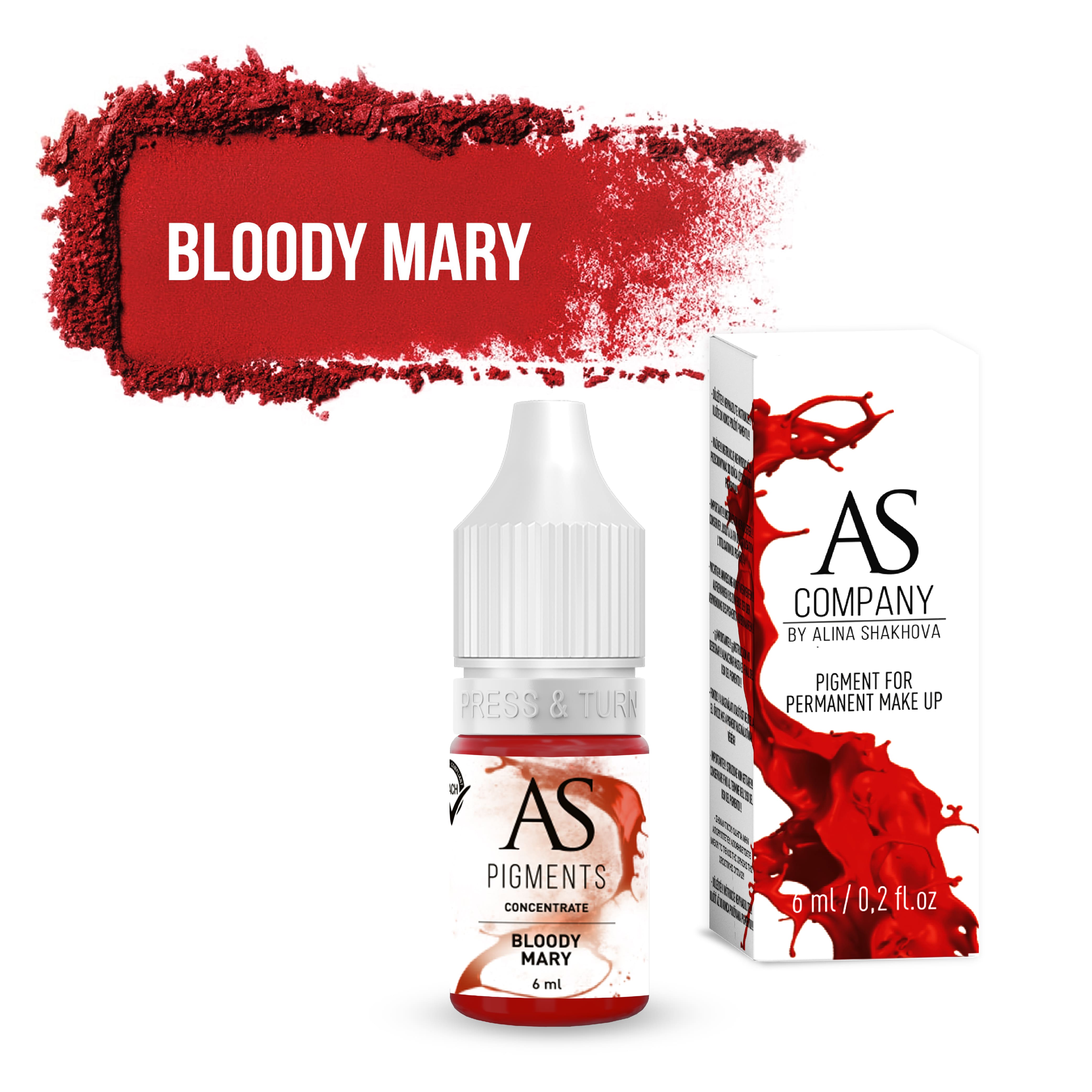 Pigment de buze Bloody Mary concentrat, 6 ml, 12ml